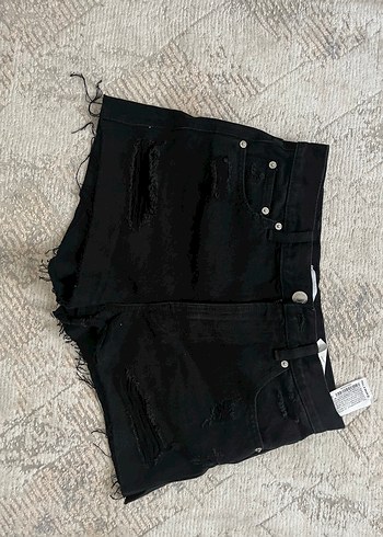Pull&Bear Siyah Denim Şort - Görsel 3