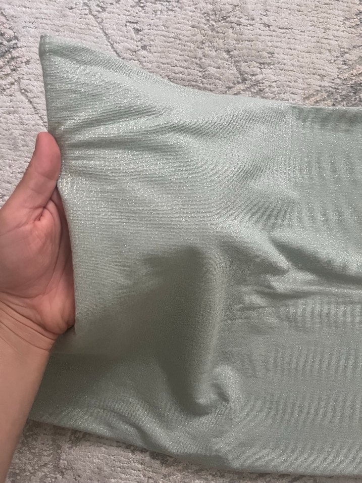 Simli straplez bluz - Görsel 4