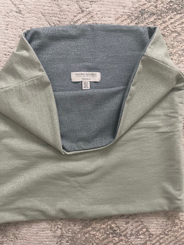 Simli straplez bluz - Görsel 5