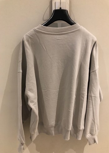 l Beden gri Renk H&M Gri Baskılı Oversize Kadın Sweatshirt