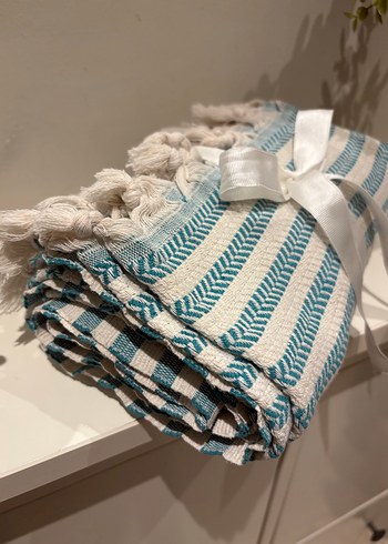 Dokuma Turkuaz Bohem Peştamal - Görsel 3
