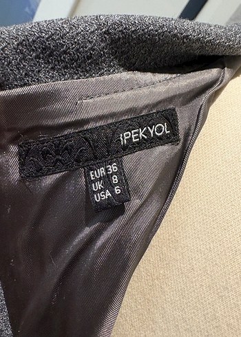 İPEKYOL Marka Gri Midi Boy Elbise - Görsel 10