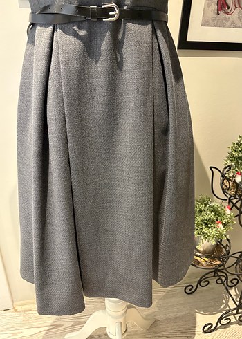 İPEKYOL Marka Gri Midi Boy Elbise - Görsel 6