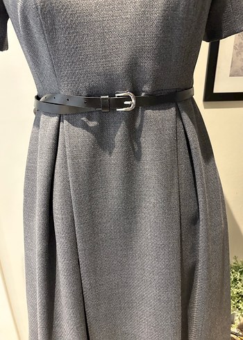 İPEKYOL Marka Gri Midi Boy Elbise - Görsel 5