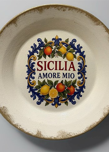 DOLCE Limon Desenli Vintage Dekoratif Tabak - Görsel 2