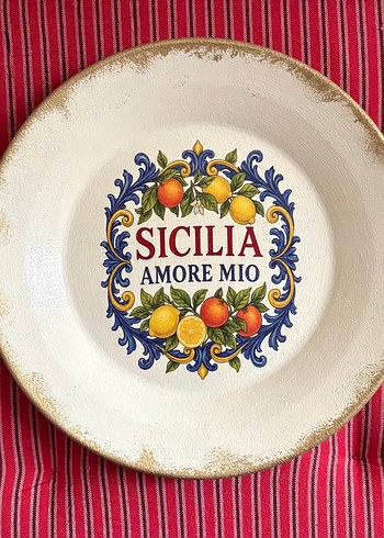 DOLCE Limon Desenli Vintage Dekoratif Tabak - Görsel 9