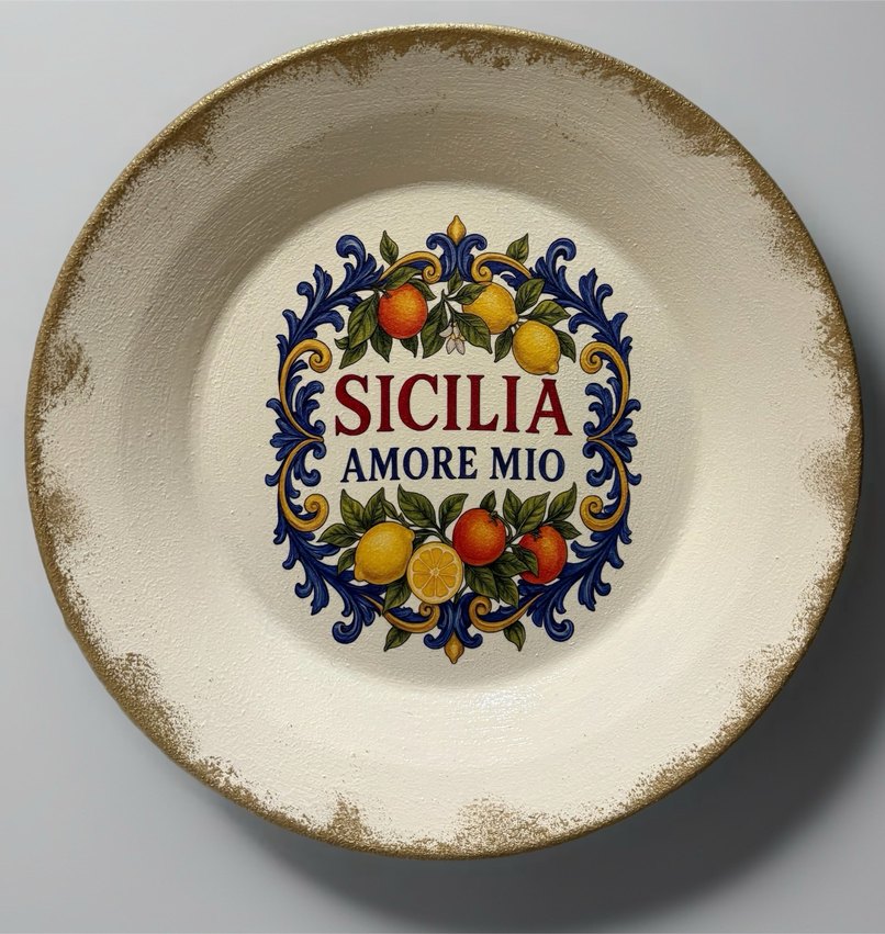 DOLCE Limon Desenli Vintage Dekoratif Tabak - Görsel 2