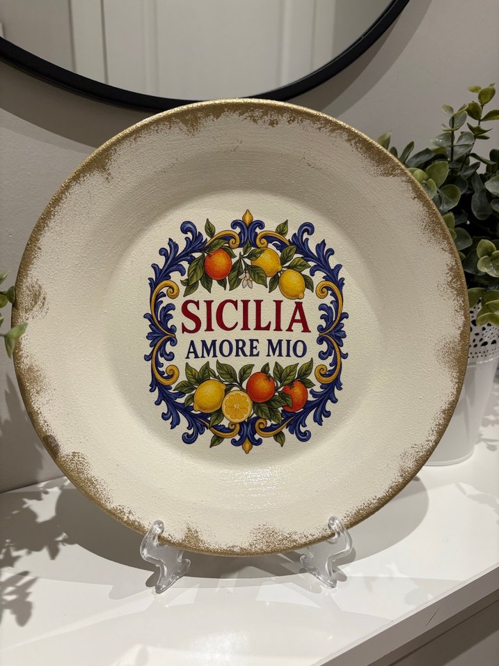 DOLCE Limon Desenli Vintage Dekoratif Tabak - Görsel 3