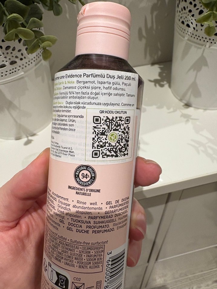 Yves Rocher Comme Une Evidence Parfümlü  Duş Jeli 200ml - Görsel 3