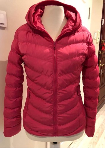 MUDO Marka Pembe Fitted Şişme Mont - Görsel 3