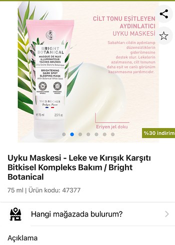 Yves Rocher Leke ve Kırışık Karşıtı Uyku Maskesi - Görsel 6