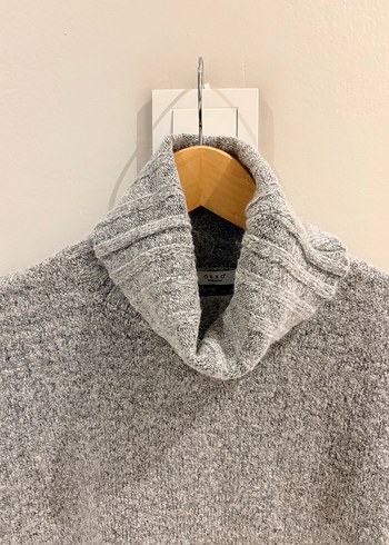 OXXO Gri Yumuşak Dokulu Boğazlı Elbise - Görsel 5