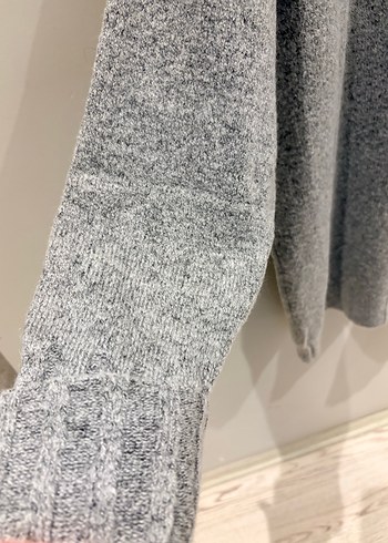 OXXO Gri Yumuşak Dokulu Boğazlı Elbise - Görsel 7