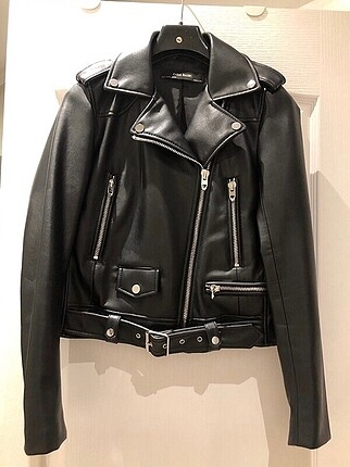 Zara marka siyah suni deri ceket