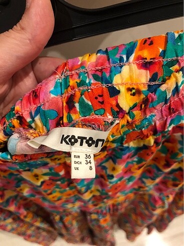 s Beden çeşitli Renk Koton marka etek ve bluz takım
