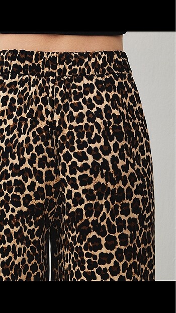 xs Beden Leopar baskılı pantolon