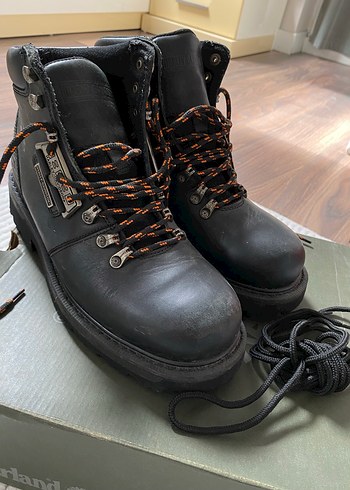 Harley Davidson Siyah Deri Biker Botlar Tokalı - Görsel 7