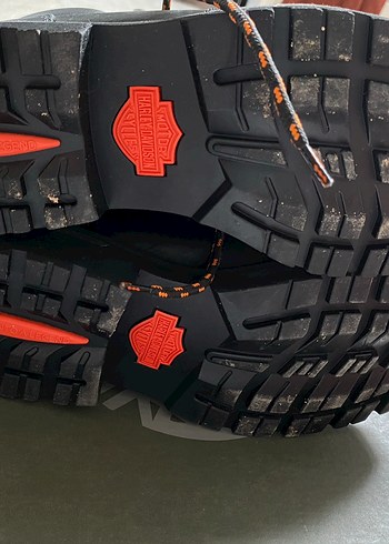 Harley Davidson Siyah Deri Biker Botlar Tokalı - Görsel 5