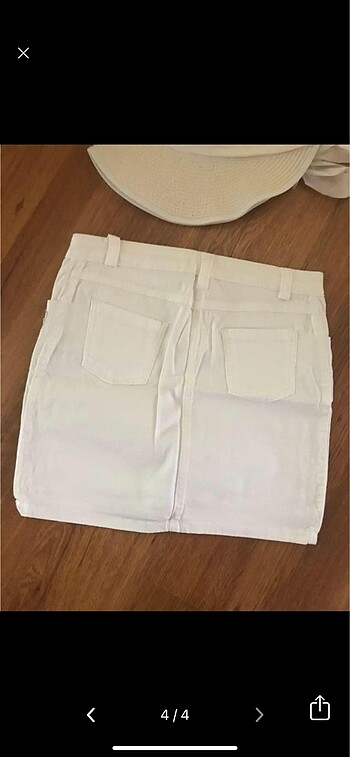 36 Beden Mini etek beyaz