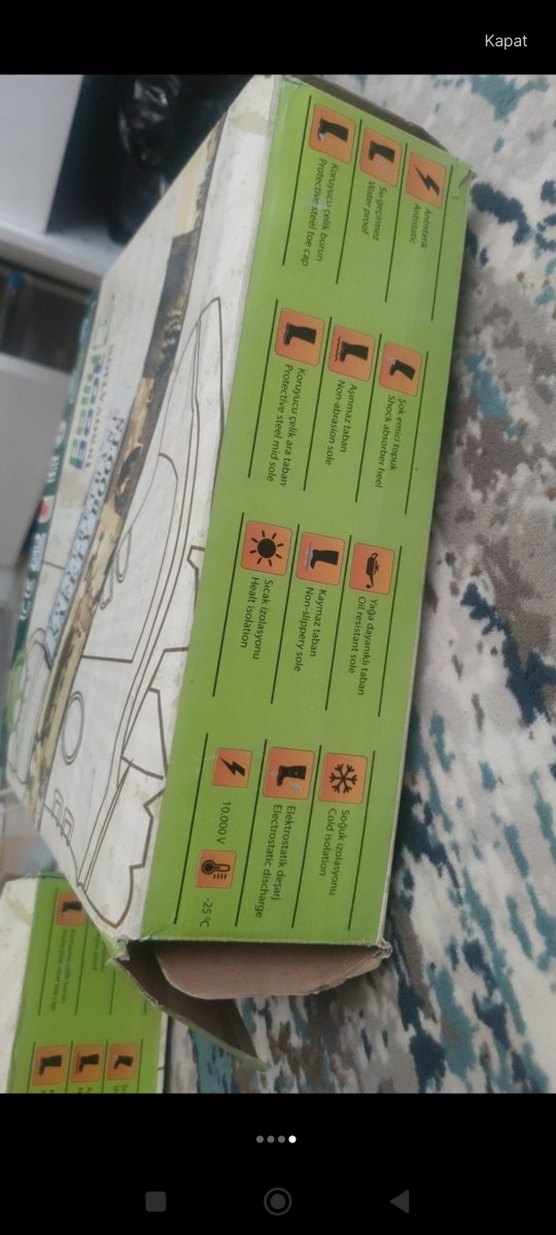 polly boot marka    Çelik burun  Siyah Erkek Outdoor Botları - Görsel 4