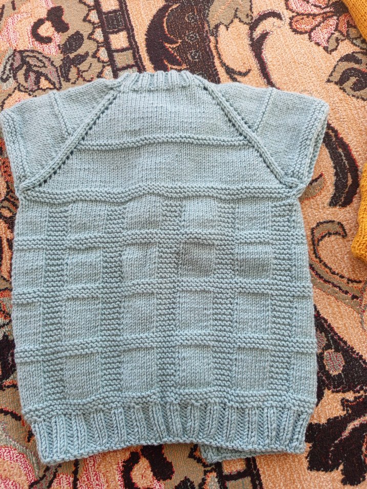 turkuaz Erkek Çocuk Triko Kolsuz Süveter - Görsel 2