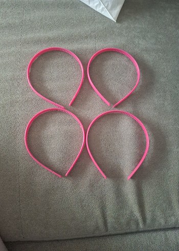 Pembe Elastik Çocuk Saç Bandı 4 adet - Görsel 3