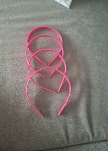 Pembe Elastik Çocuk Saç Bandı 4 adet - Görsel 4