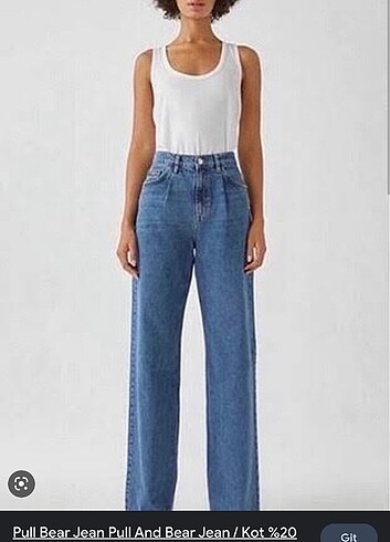 Pull and bear wide leg jean