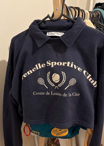Bershka Lacivert Kadın Sweatshirt