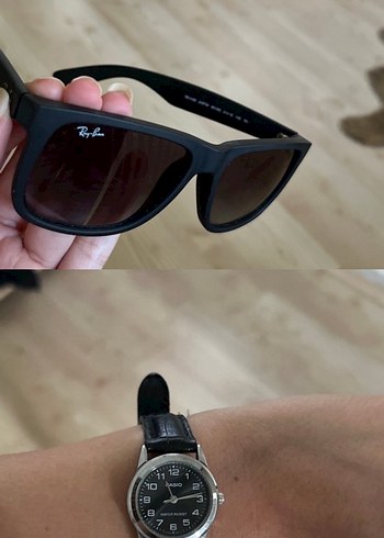 Ray-Ban Siyah Kadın Gözlüğü ve casio saat