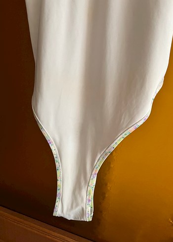 Bohem Renkli Fırfırlı Bağcıklı Mayo high leg vintage stili çiçek - Görsel 4