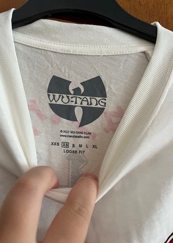 xs Beden beyaz Renk Wu-Tang Clan WUTANG Baskılı Beyaz kırmızı Kısa Kol unisex tshirt