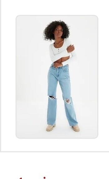 Trendyolmilla diz yırtık jean