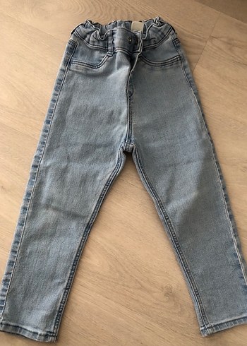 24-36 Ay Beden Kız Çocuk Elastik Bel Denim Pantolon