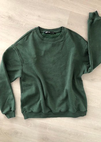 Kadın Haki Basic Sweatshirt