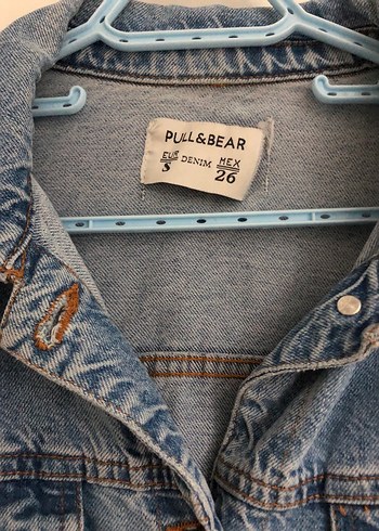 s Beden Düğmeli Mavi Denim Kadın Ceket