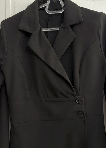 Siyah Kadın ceket elbise - Görsel 2