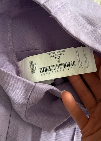 Mor Kumaş Kadın Pantolon - Görsel 2