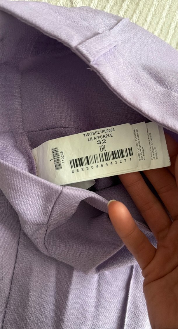 Mor Kumaş Kadın Pantolon - Görsel 2