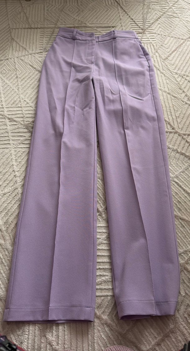 Mor Kumaş Kadın Pantolon - Görsel 3