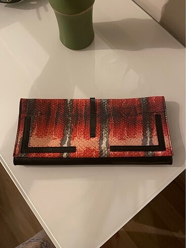 Hotiç Gerçek Deri Kadın Stiletto ve Culutch Çanta - Görsel 9