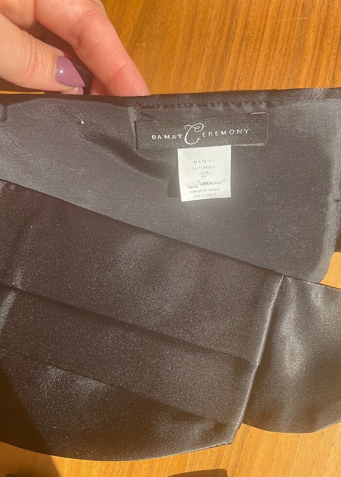 Damat Siyah Düz Kuşak-Papyon ve Kol Düğmesi Takımı - Görsel 4