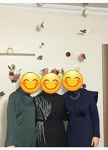 40 Beden lacivert Renk Tesettür Abiye