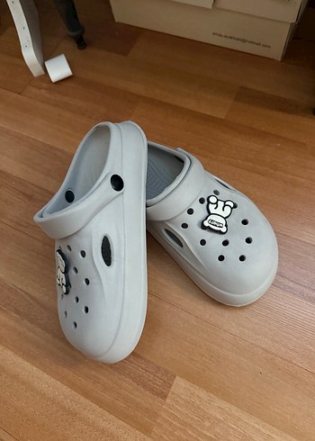 Gri unisex Platform Terlik