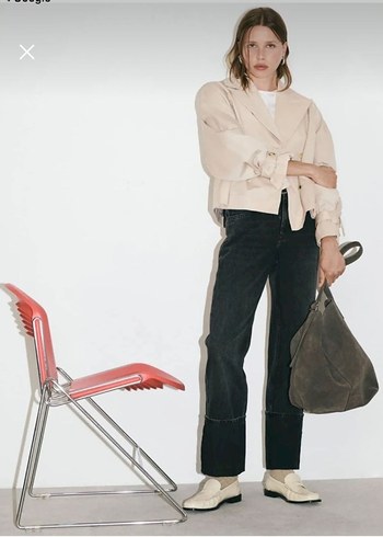 Mango paçaları kıvrık jean - Görsel 2