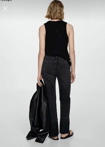 Mango paçaları kıvrık jean - Görsel 3