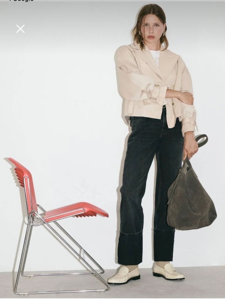 Mango paçaları kıvrık jean - Görsel 2