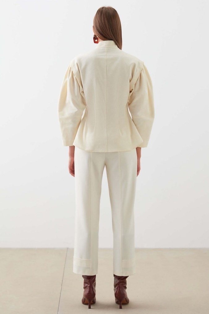 İpekyol Bej Düğmeli Kadın Gömlek - Görsel 2