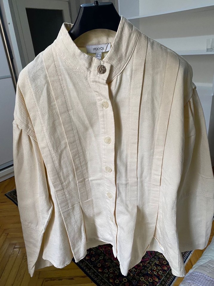 İpekyol Bej Düğmeli Kadın Gömlek - Görsel 4