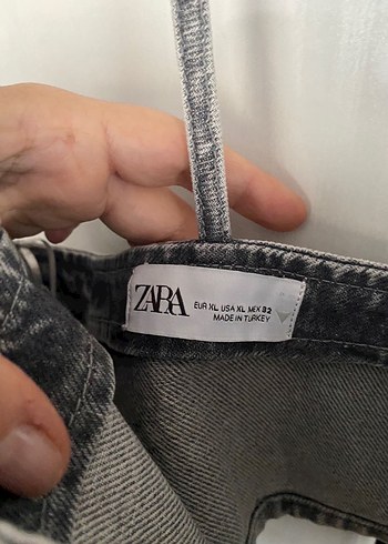 Zara Gri Denim İnce Askılı Büstiyer - Görsel 7